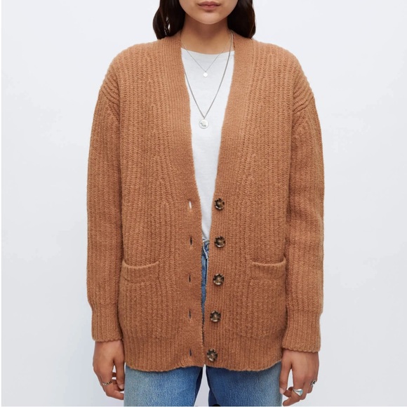 Re/Done Sweaters - RE/DONE Oversized Caramel Brown Cardigan Sweater Size XS